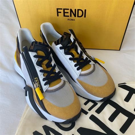 fendi flow sneakers yellow